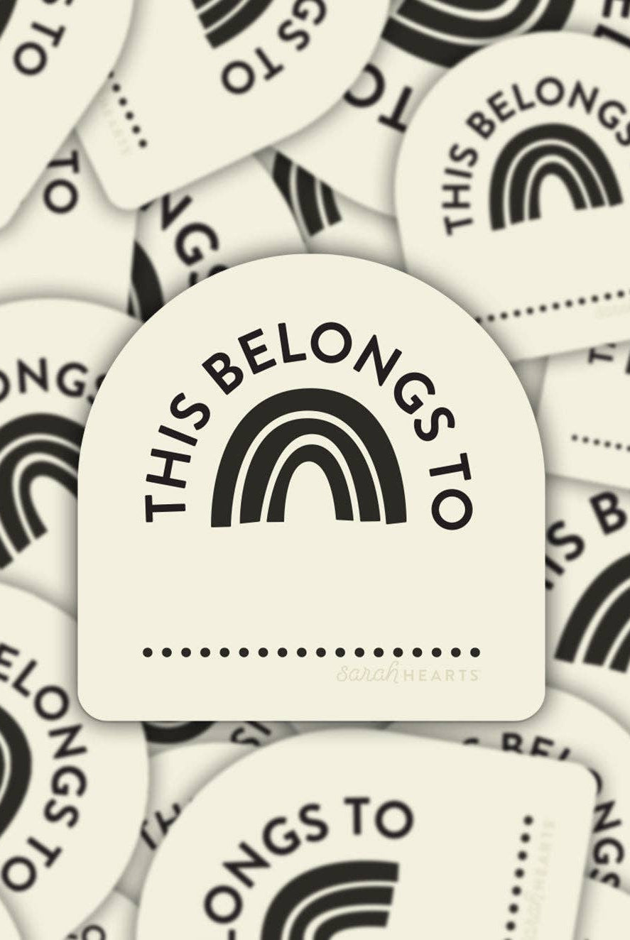 This Belongs To Sticker - Boho Fabrics -
