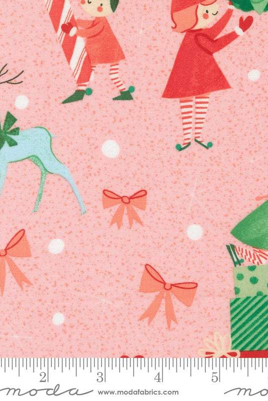 Tiny Christmas in Cotton Candy by Moda - 100% Cotton Quilting Fabric - 37131 15 - Boho Fabrics - Quilting Cotton, Woven