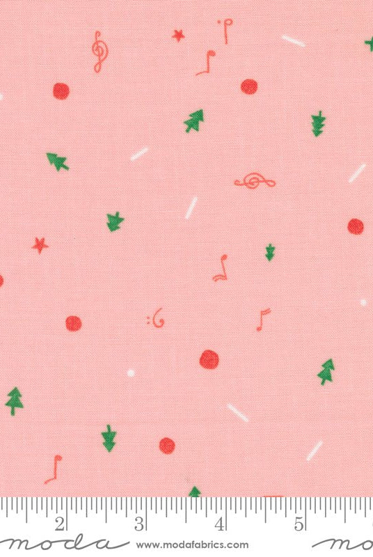 Tiny Christmas in Cotton Candy by Moda - 100% Cotton Quilting Fabric - 37137 15 - Boho Fabrics - Quilting Cotton, Woven