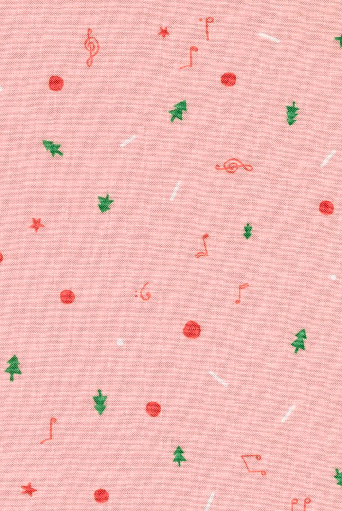 Tiny Christmas in Cotton Candy by Moda - 100% Cotton Quilting Fabric - 37137 15 - Boho Fabrics - Quilting Cotton, Woven