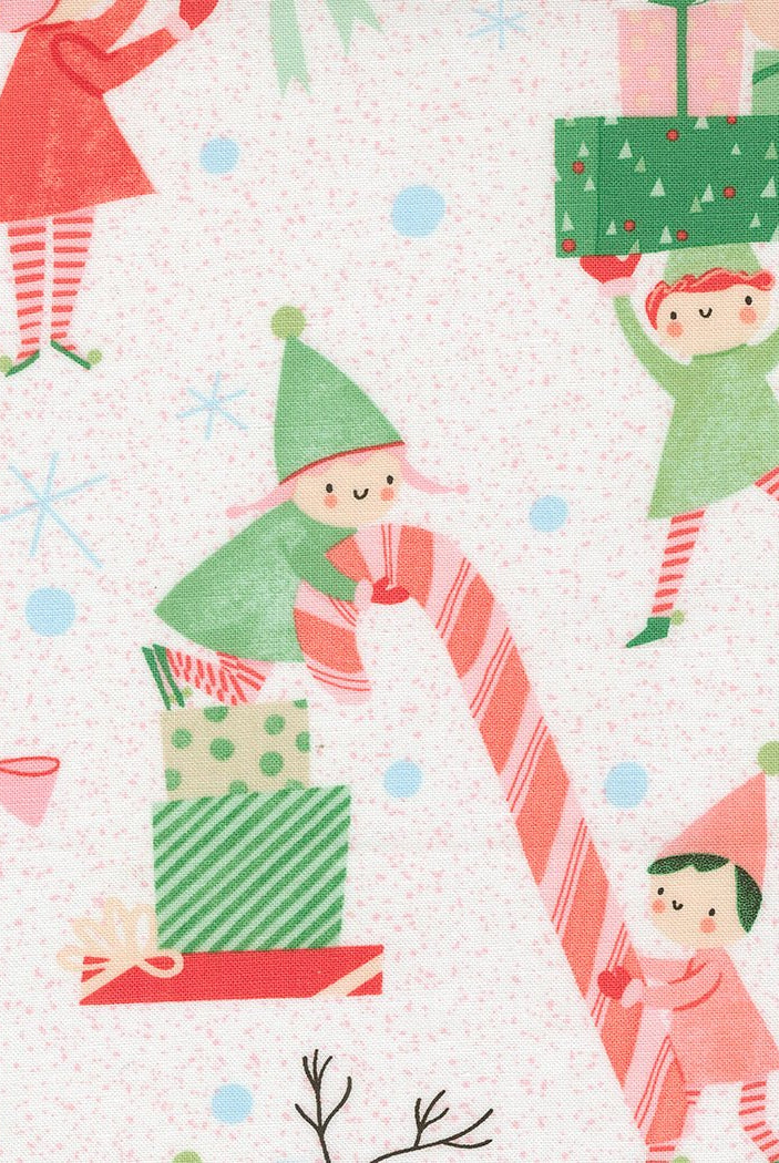 Tiny Christmas in Snow by Moda - 100% Cotton Quilting Fabric - 37131 11 - Boho Fabrics - Quilting Cotton, Woven