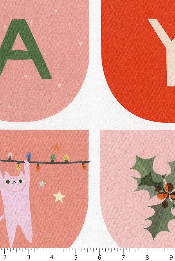 Tiny Christmas Panel in Snow by Moda - 100% Cotton Quilting Fabric - 37138 11 - Boho Fabrics - Quilting Cotton, Woven