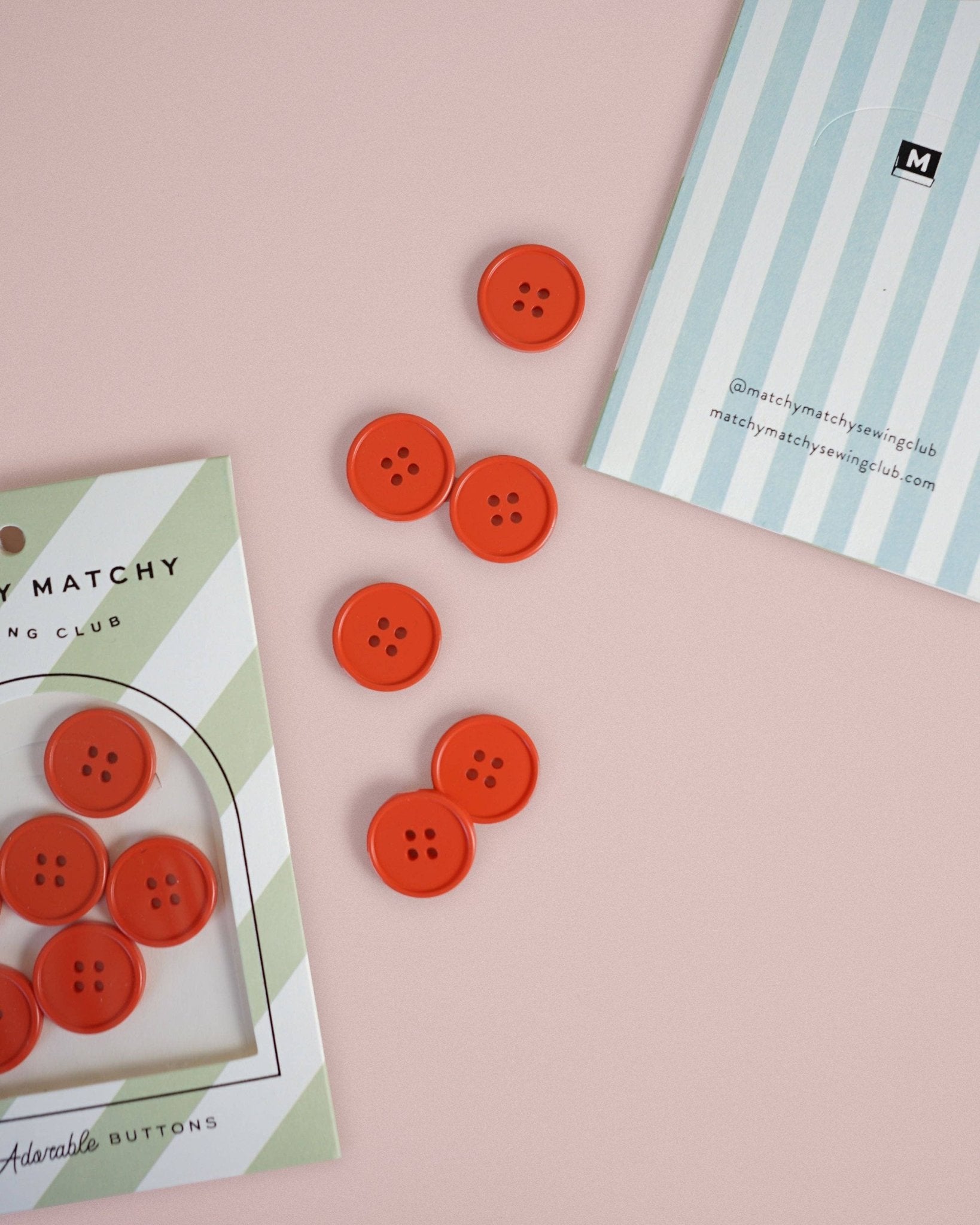 Tomato Retro Buttons - Boho Fabrics - Buttons & Snaps
