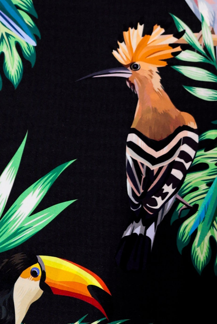 Tropical Tucans Canvas Woven Fabric - Boho Fabrics - Canvas Fabric