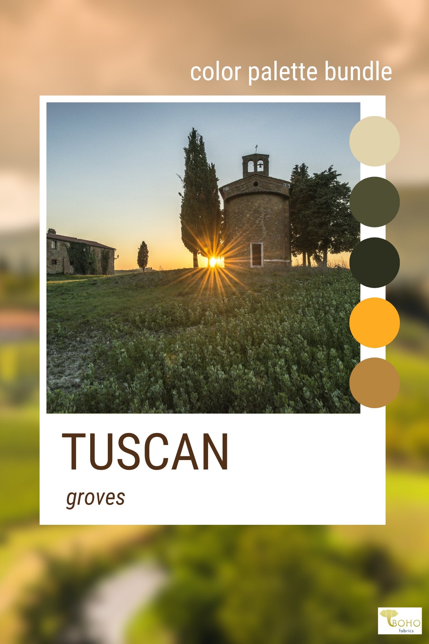 Tuscan Grove, Mystery Color Palette Box. - Boho Fabrics - Fabric Bundles