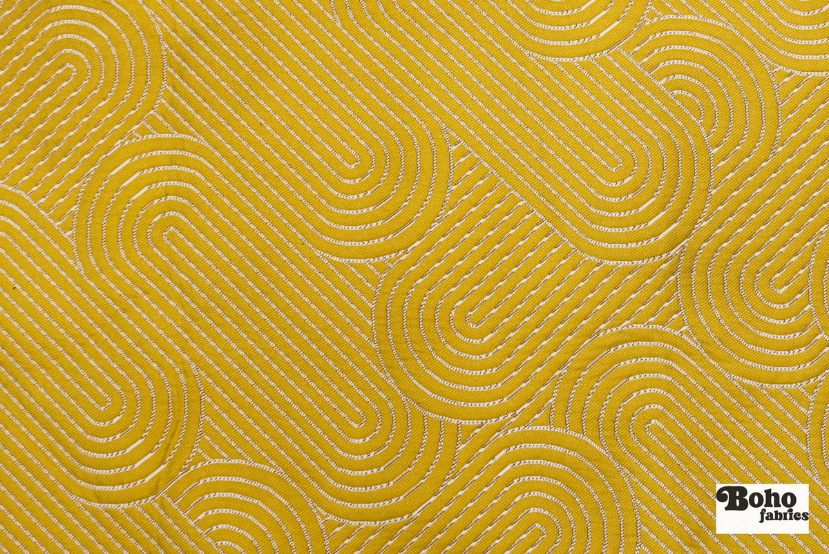 Unique Yellow, Ms. Quilty 2.0 Upholstery Woven Fabric - Boho Fabrics - Home Dec. & Upholstery Fabric