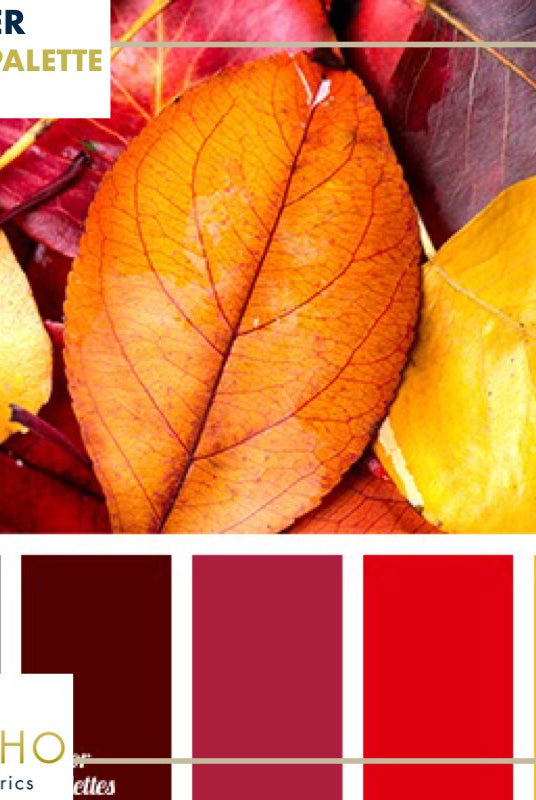 "Vibrant Leaves" Sweater/French Terry Knit Palette Bundle - Boho Fabrics