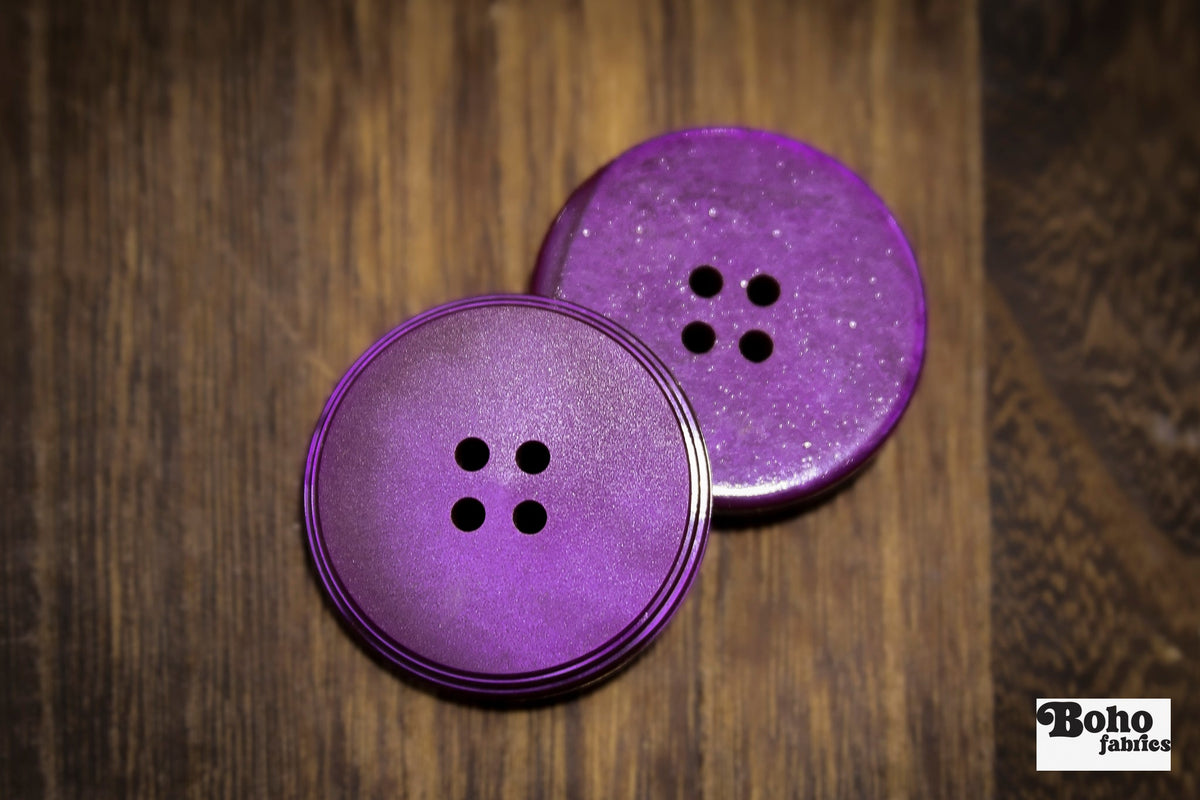 Vintage Amethyst Four-Hole Buttons - Boho Fabrics - Buttons & Snaps