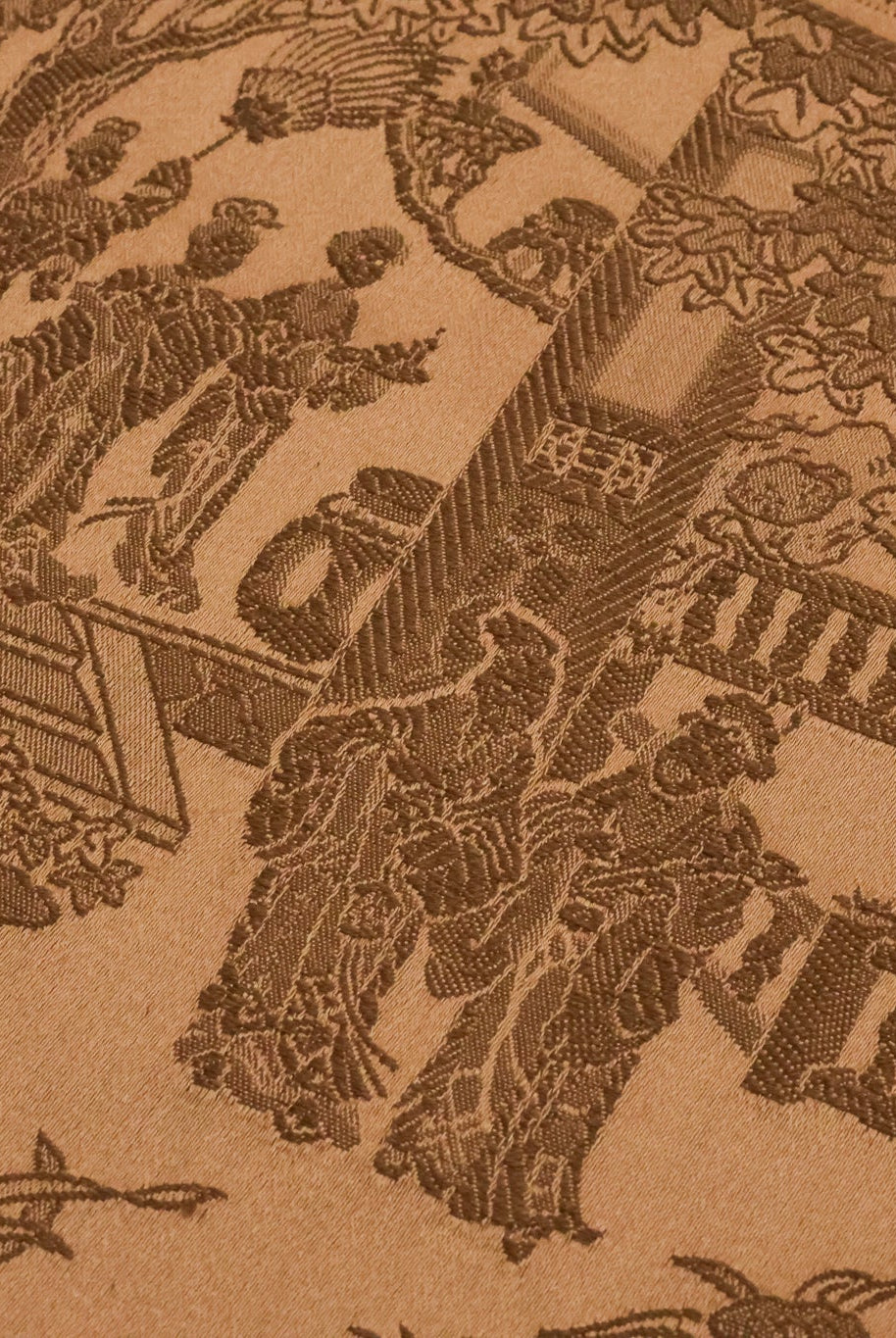 Vintage Bronze Vignette Jacquard Woven Fabric - Boho Fabrics - Jacquard, Woven