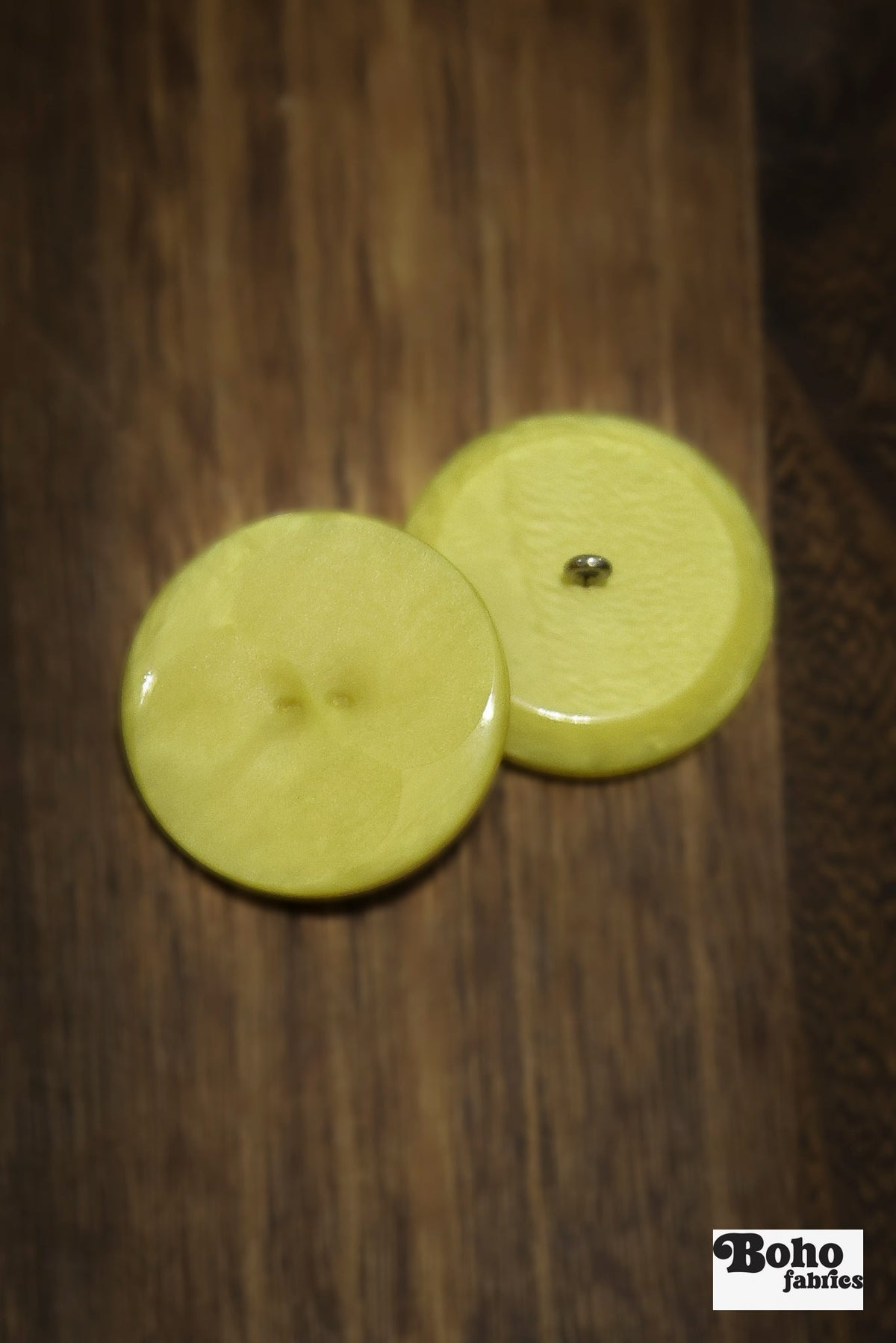 Vintage Chartreuse Shank Buttons - Boho Fabrics - Buttons & Snaps