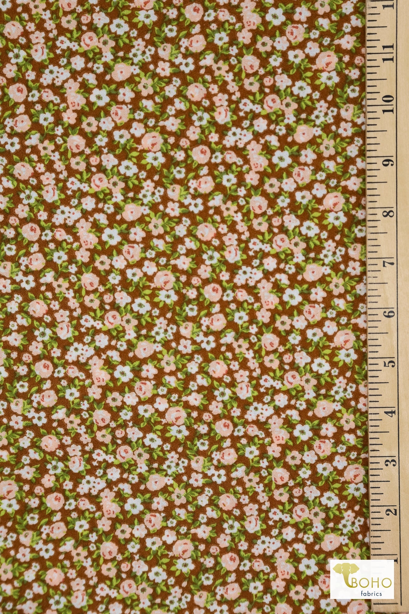 Vintage Florals, Linen Blend Woven Fabric - Boho Fabrics - Linen, Woven