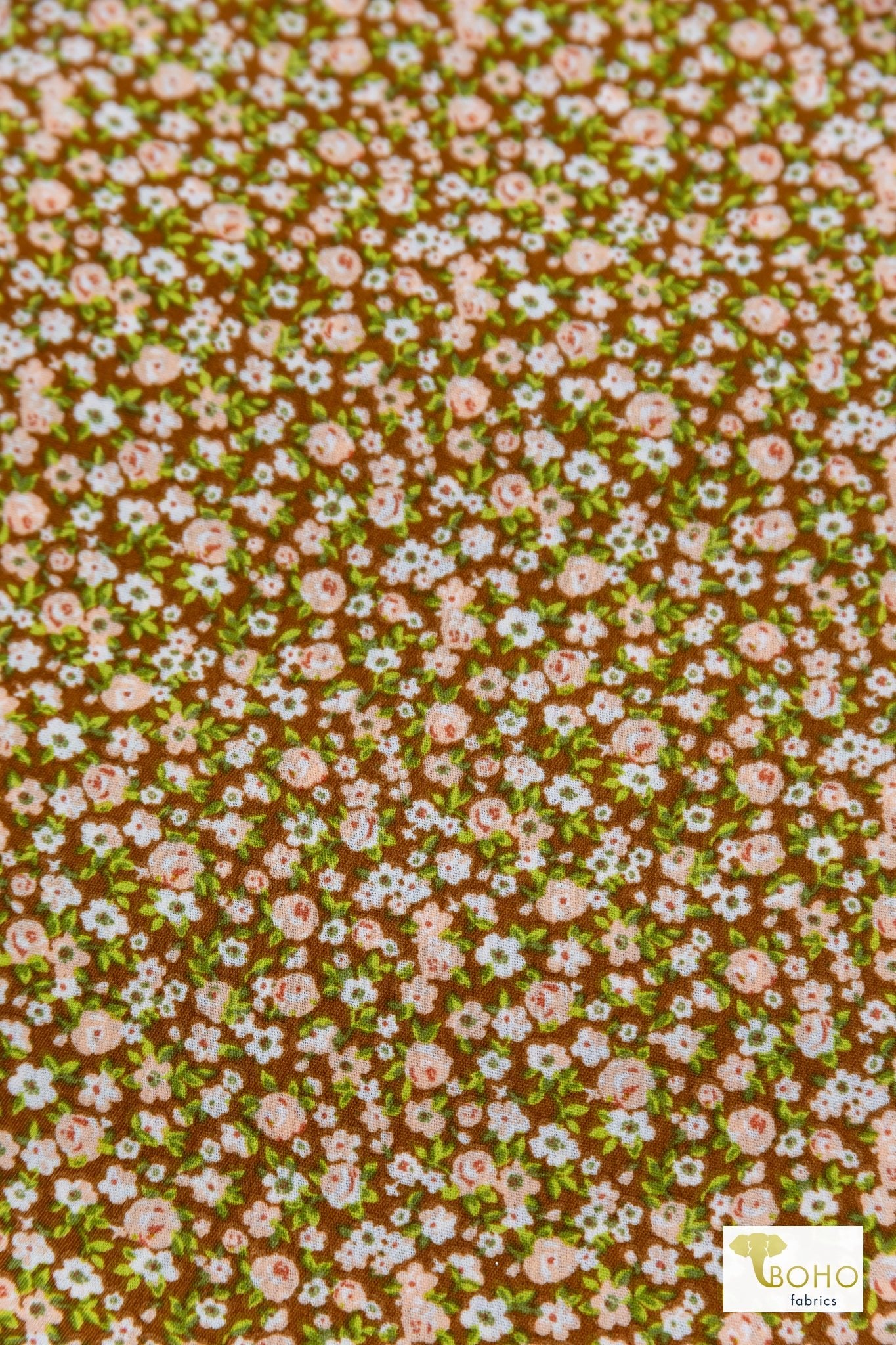 Vintage Florals, Linen Blend Woven Fabric - Boho Fabrics - Linen, Woven