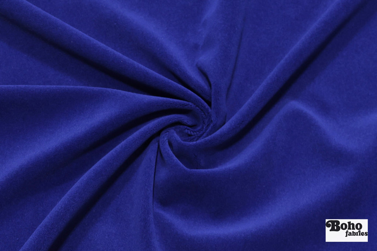 Vivid Cobalt Blue, Velveteen Woven Fabric - Boho Fabrics - Home Dec. & Upholstery Fabric