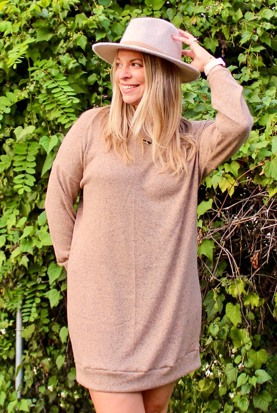 Warm Honey, Brushed Sweater Knit - Boho Fabrics - Sweater Solids, Knit Fabric