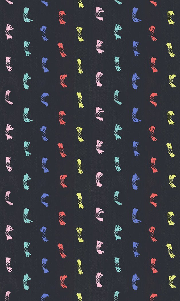 Warp Weft Ooh Lucky Soft Black RS4128 12 Ruby Star1 - Boho Fabrics - Shirting, Woven