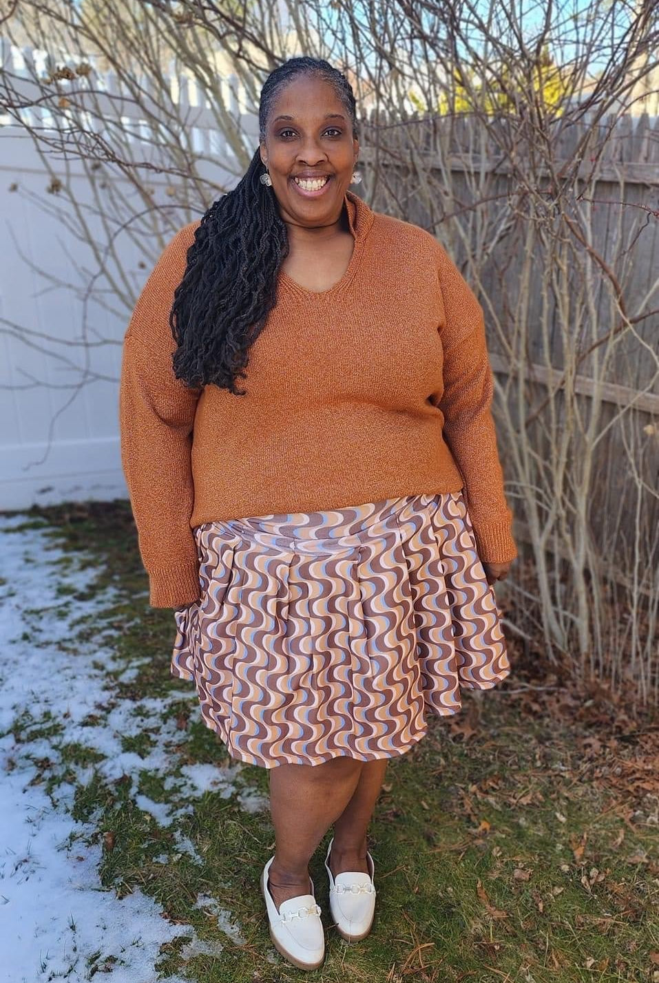 Wavy Retro, Ponte Knit - Boho Fabrics