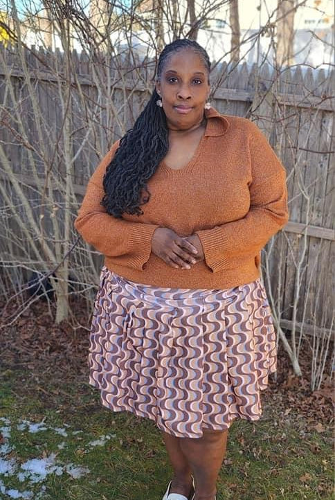 Wavy Retro, Ponte Knit - Boho Fabrics