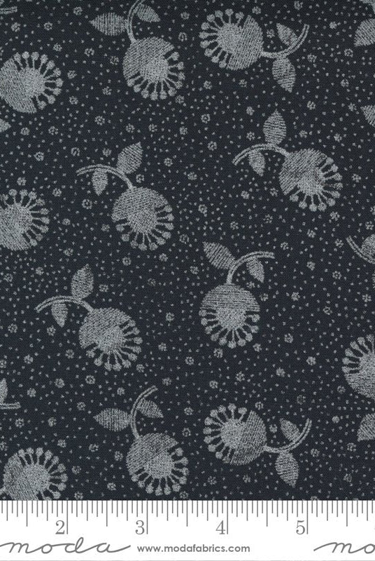Whispers Metallic Black Silver 33550 15MS Moda 1 - Boho Fabrics - Quilting Cotton, Woven