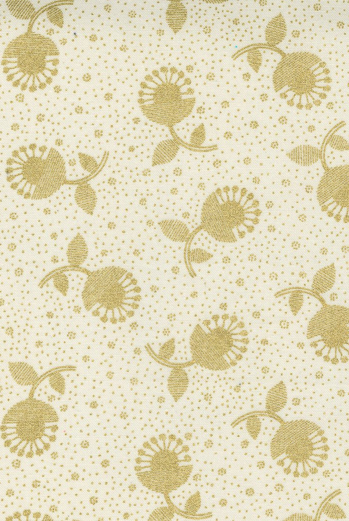 Whispers Metallic Cream Gold 33550 13MG Moda 1 - Boho Fabrics - Quilting Cotton, Woven