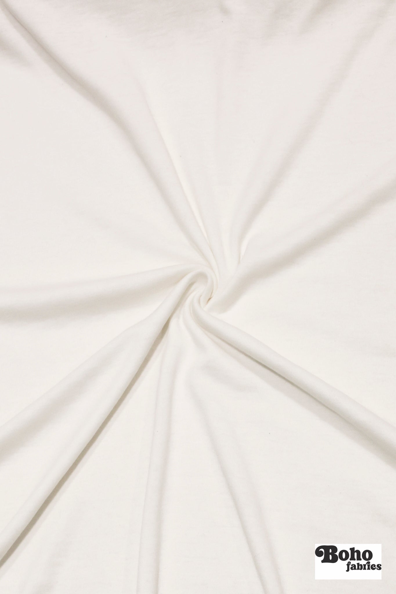 White, 1x1 Rib Knit Fabric - Boho Fabrics - Rib Solid, Knit Fabric