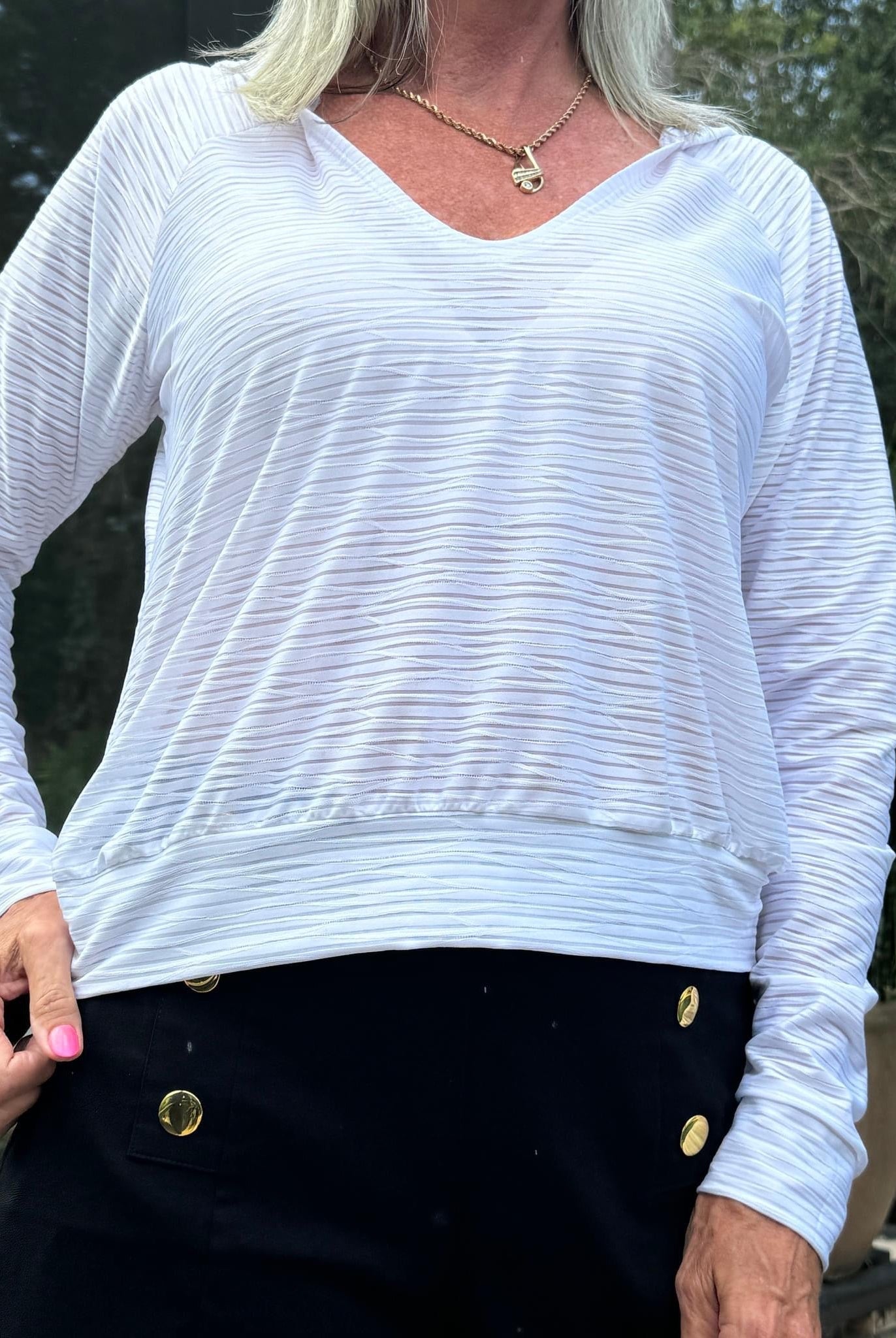 White, Burnout Waves. Jersey Knit. JER - S - 213 - WHT - Boho Fabrics - Jersey Solid, Knit Fabric