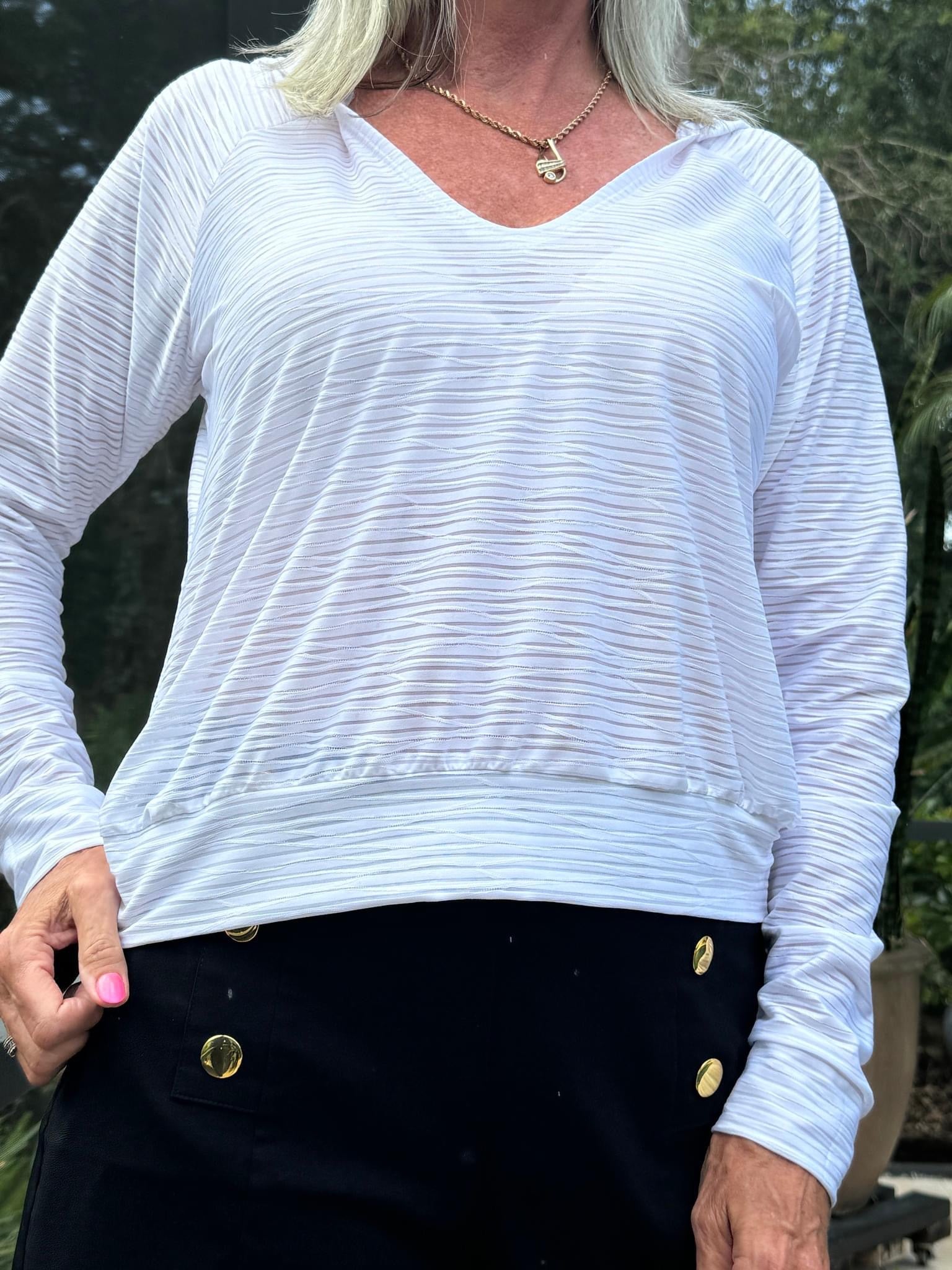 White, Burnout Waves. Jersey Knit. JER - S - 213 - WHT - Boho Fabrics - Jersey Solid, Knit Fabric