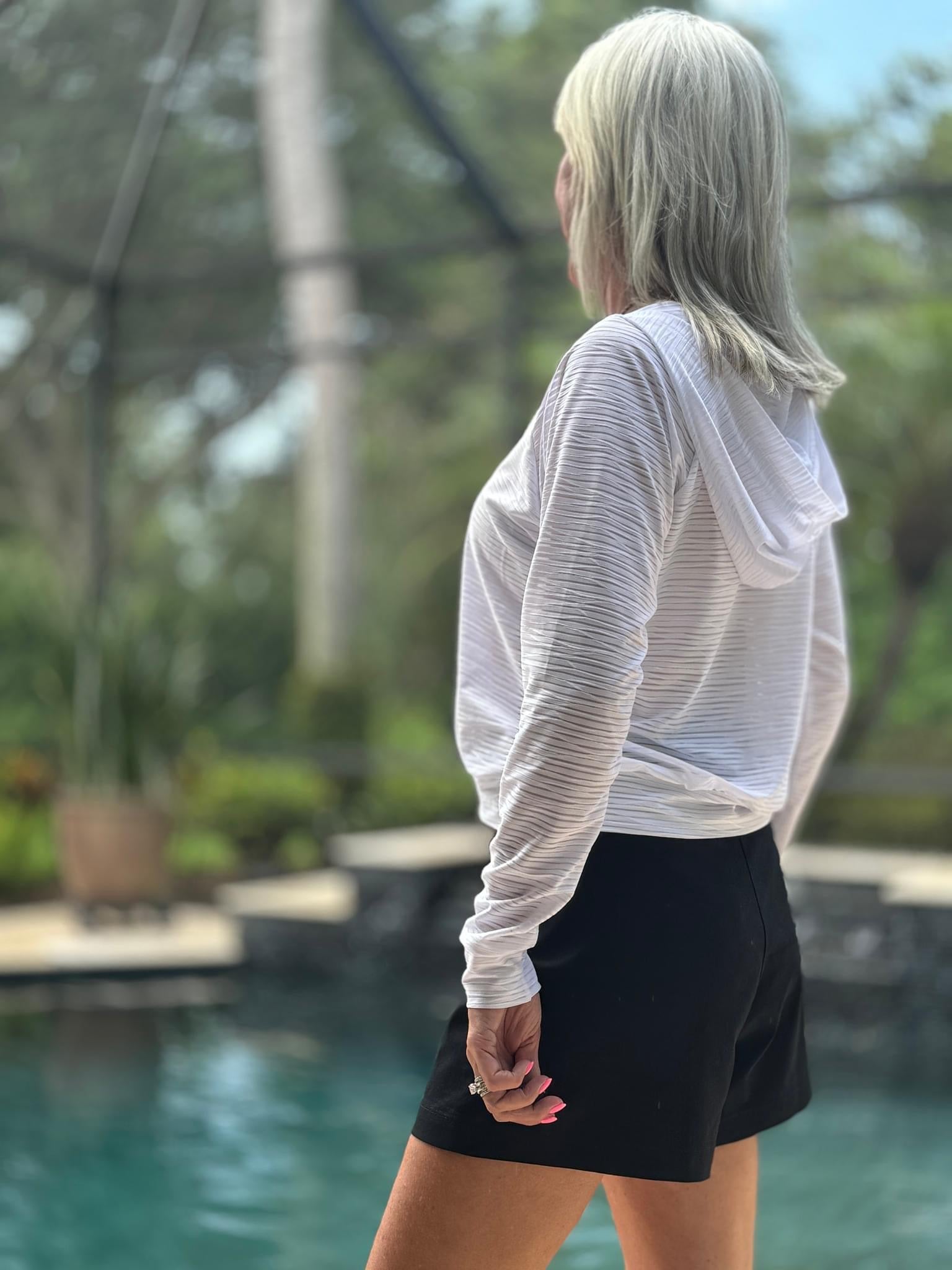 White, Burnout Waves. Jersey Knit. JER - S - 213 - WHT - Boho Fabrics - Jersey Solid, Knit Fabric