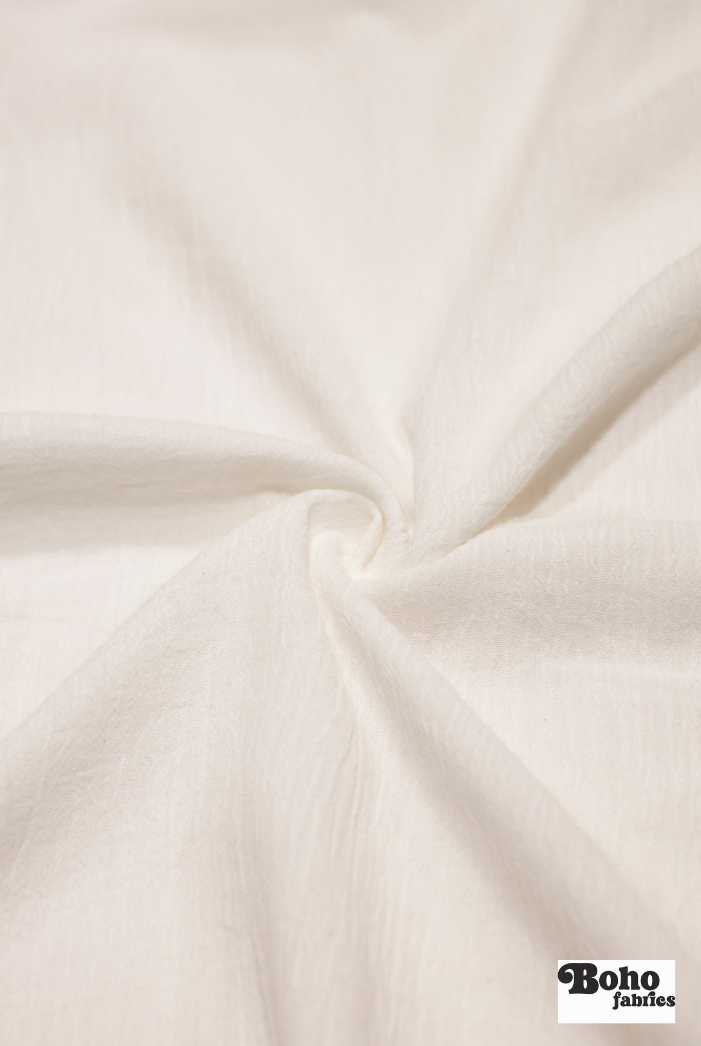 White, Cotton Crepe Gauze 52", Woven Fabric - Boho Fabrics - Gauze, Woven