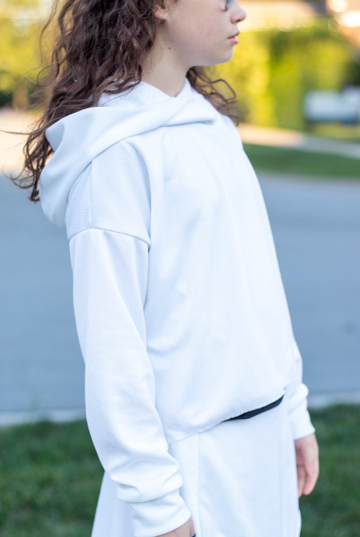 White, Flat Back Dimple, Athletic Mesh Fabric - Boho Fabrics - Athletic Knit Fabric