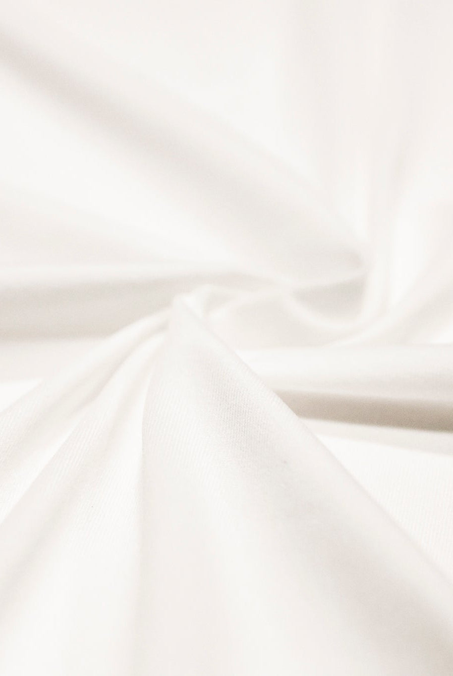 White, Nylon Stretch Lining Knit Fabric - Boho Fabrics - Lining