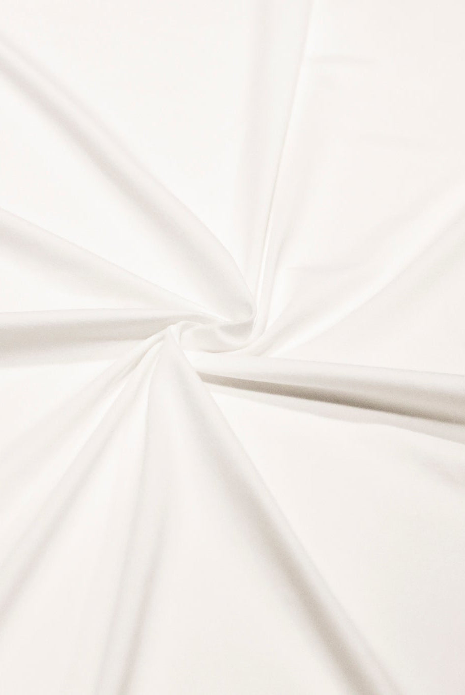 White, Nylon Stretch Lining Knit Fabric - Boho Fabrics - Lining