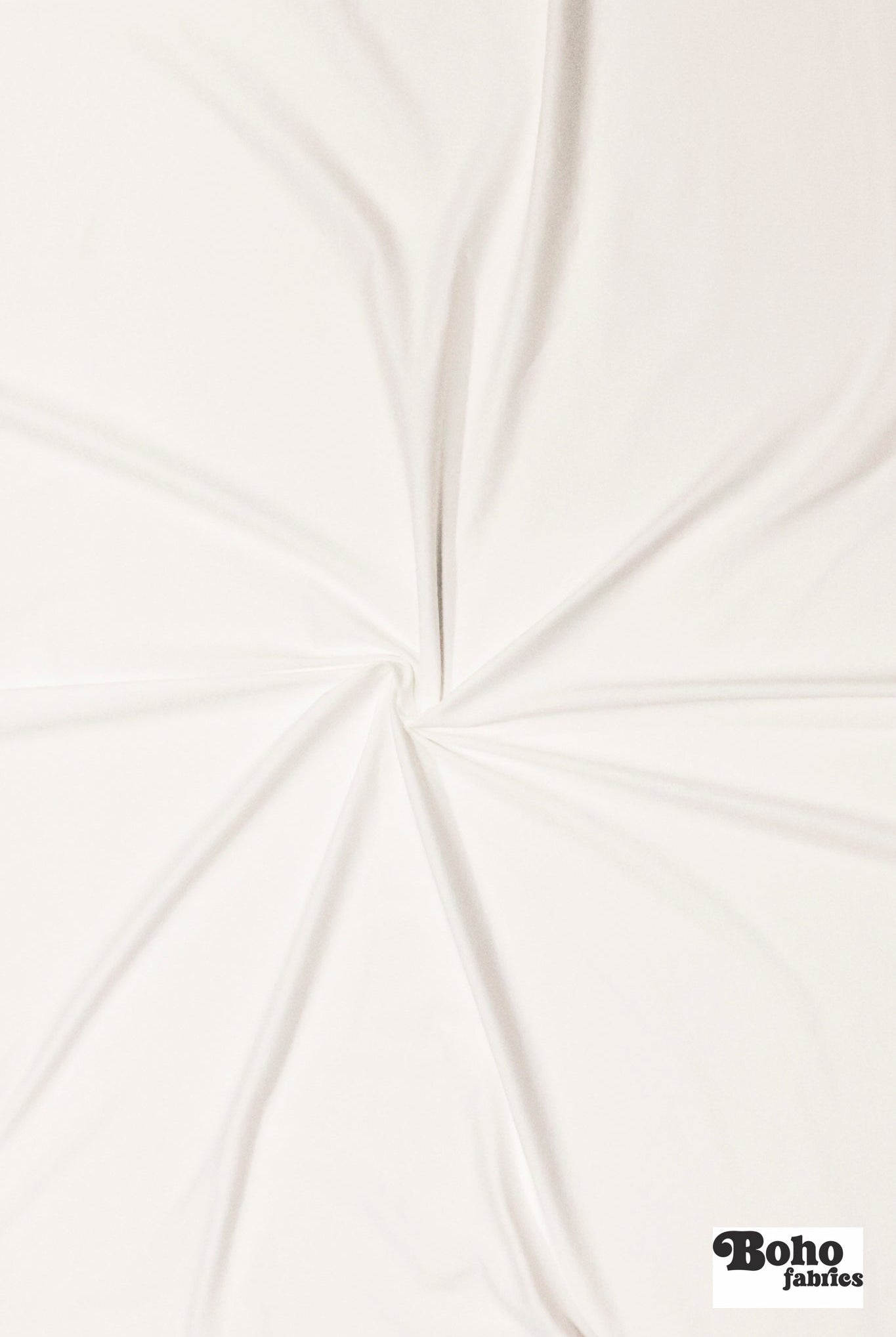 White, Nylon Stretch Lining Knit Fabric - Boho Fabrics - Lining