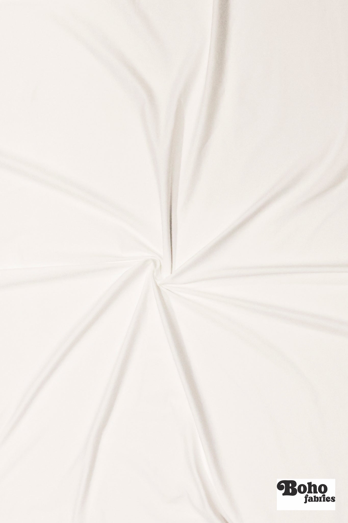 White, Nylon Stretch Lining Knit Fabric - Boho Fabrics - Lining