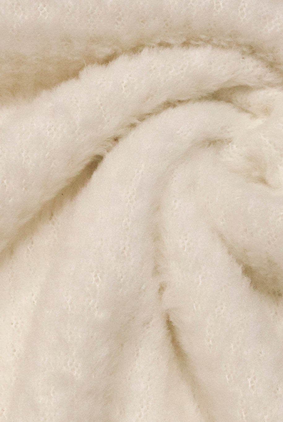 White, Performance High Loft Fleece Fabric by Polartec (DWR Finish), featuring Recycled Polyester - Boho Fabrics - Performance Fabrics