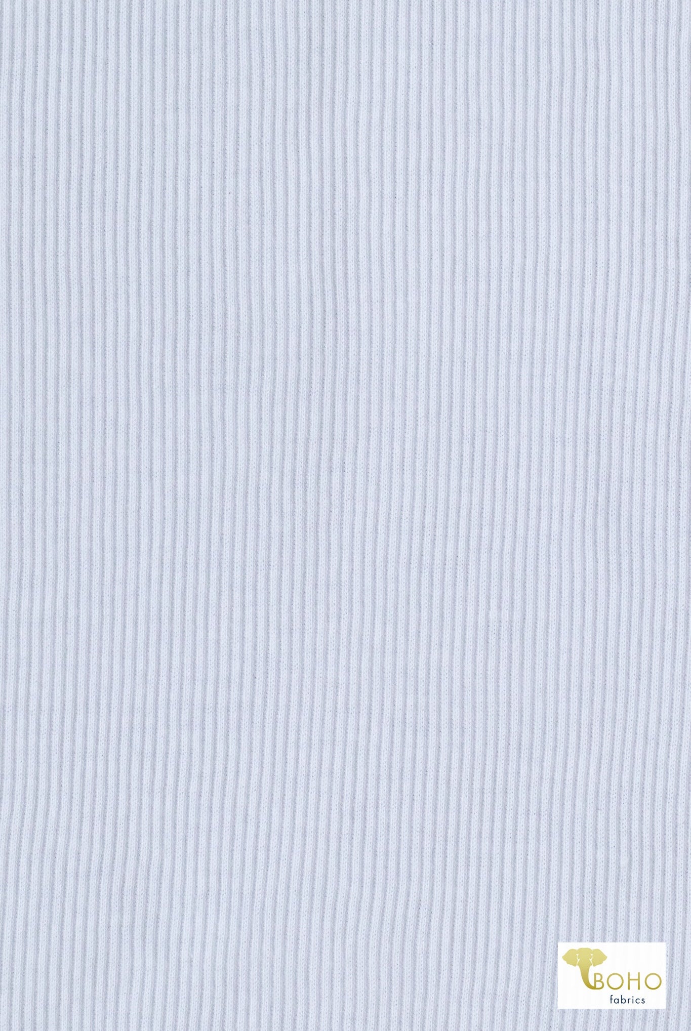 White Rib, Knit Fabric - Boho Fabrics - Rib Solid, Knit Fabric