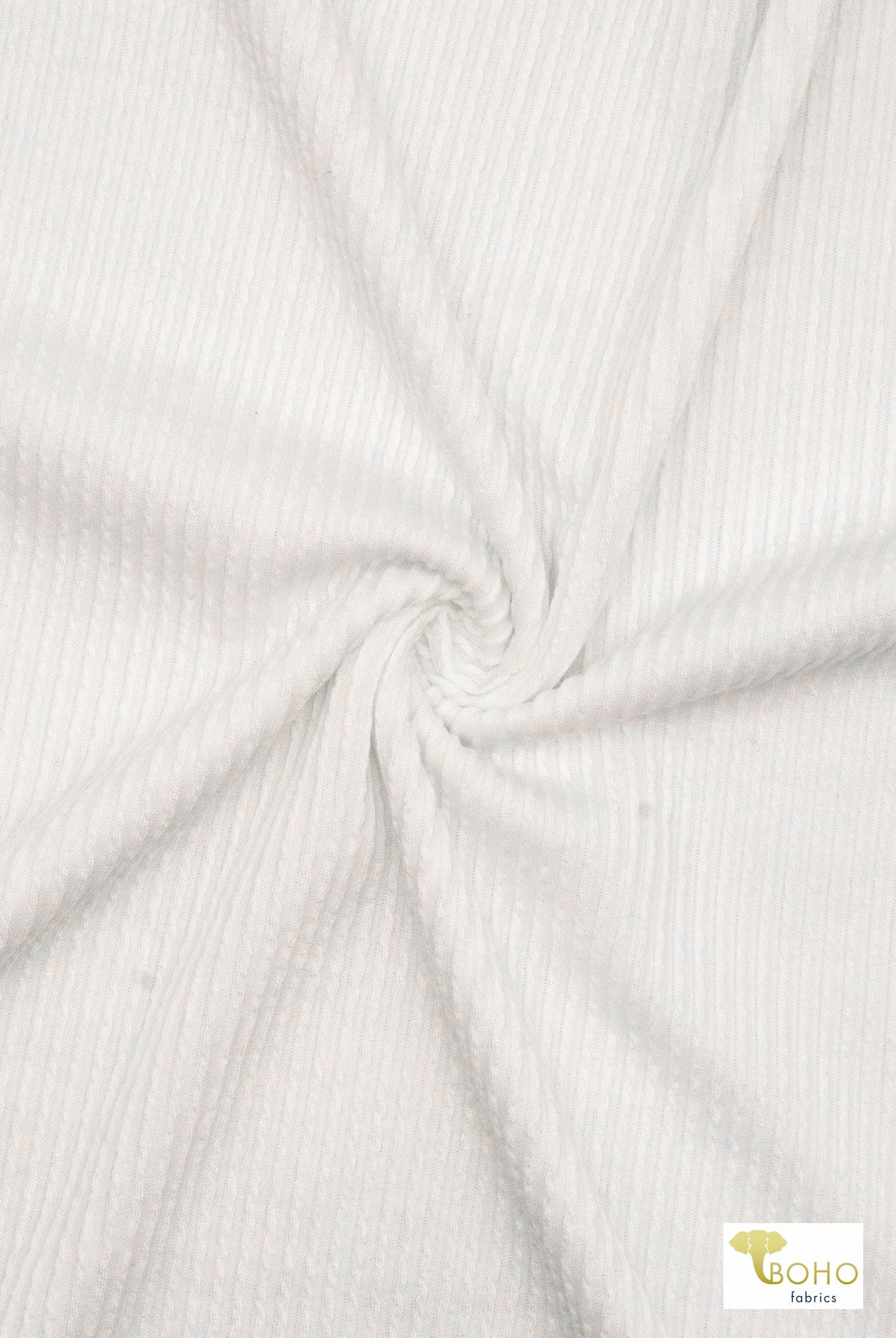 White, Urban Rib Knit Fabric - Boho Fabrics - Rib Solid, Knit Fabric