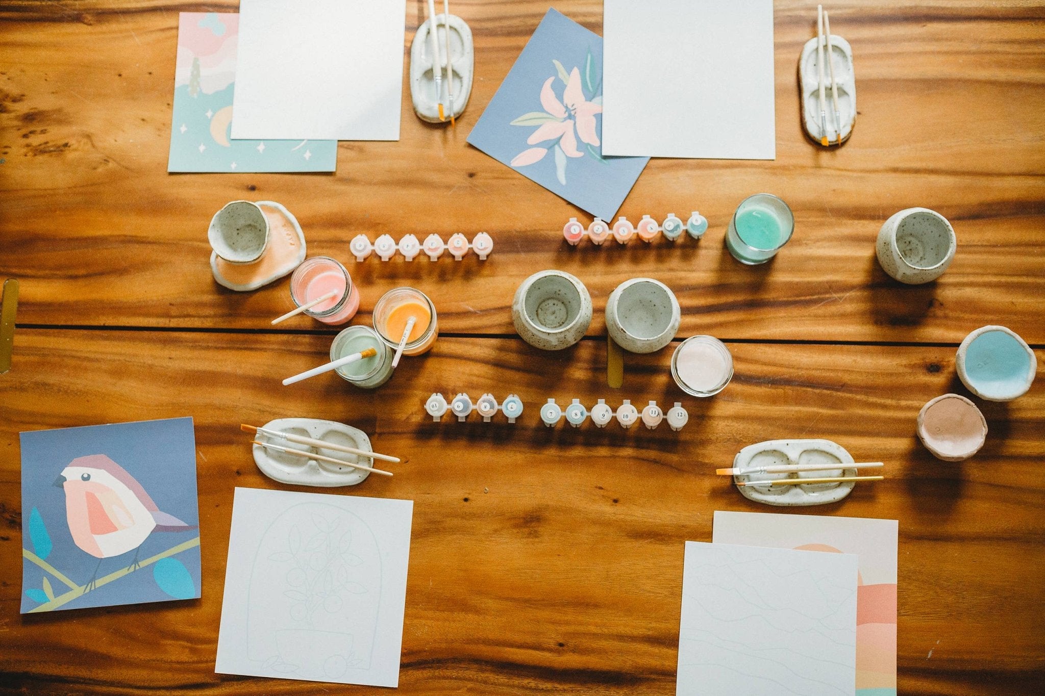 Wildflowers Meditative Art Paint by Number Kit - Boho Fabrics -