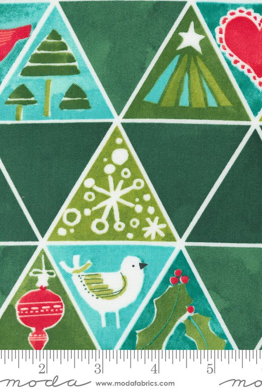 Winterly in Spruce by Moda - 100% Cotton Quilting Fabric - 48765 19 - Boho Fabrics - Quilting Cotton, Woven