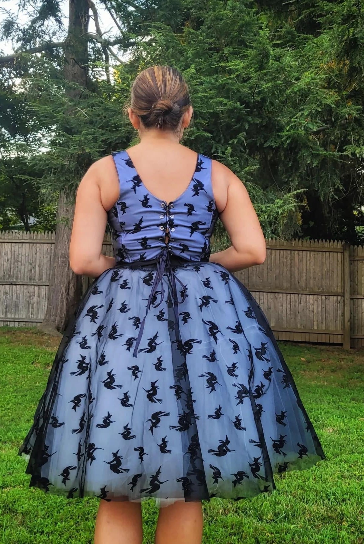 Witch's Ride, Stretch Mesh Print Fabric - Boho Fabrics