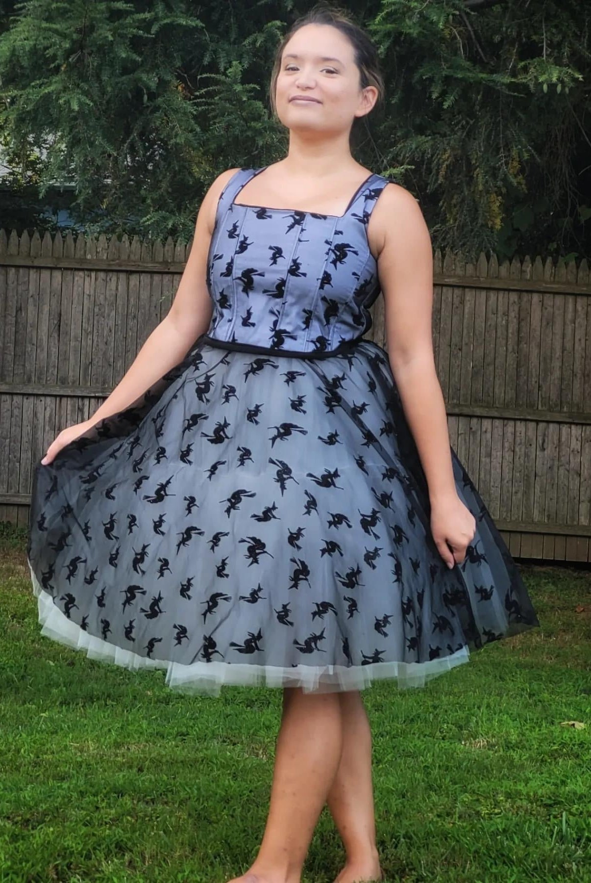 Witch's Ride, Stretch Mesh Print Fabric - Boho Fabrics