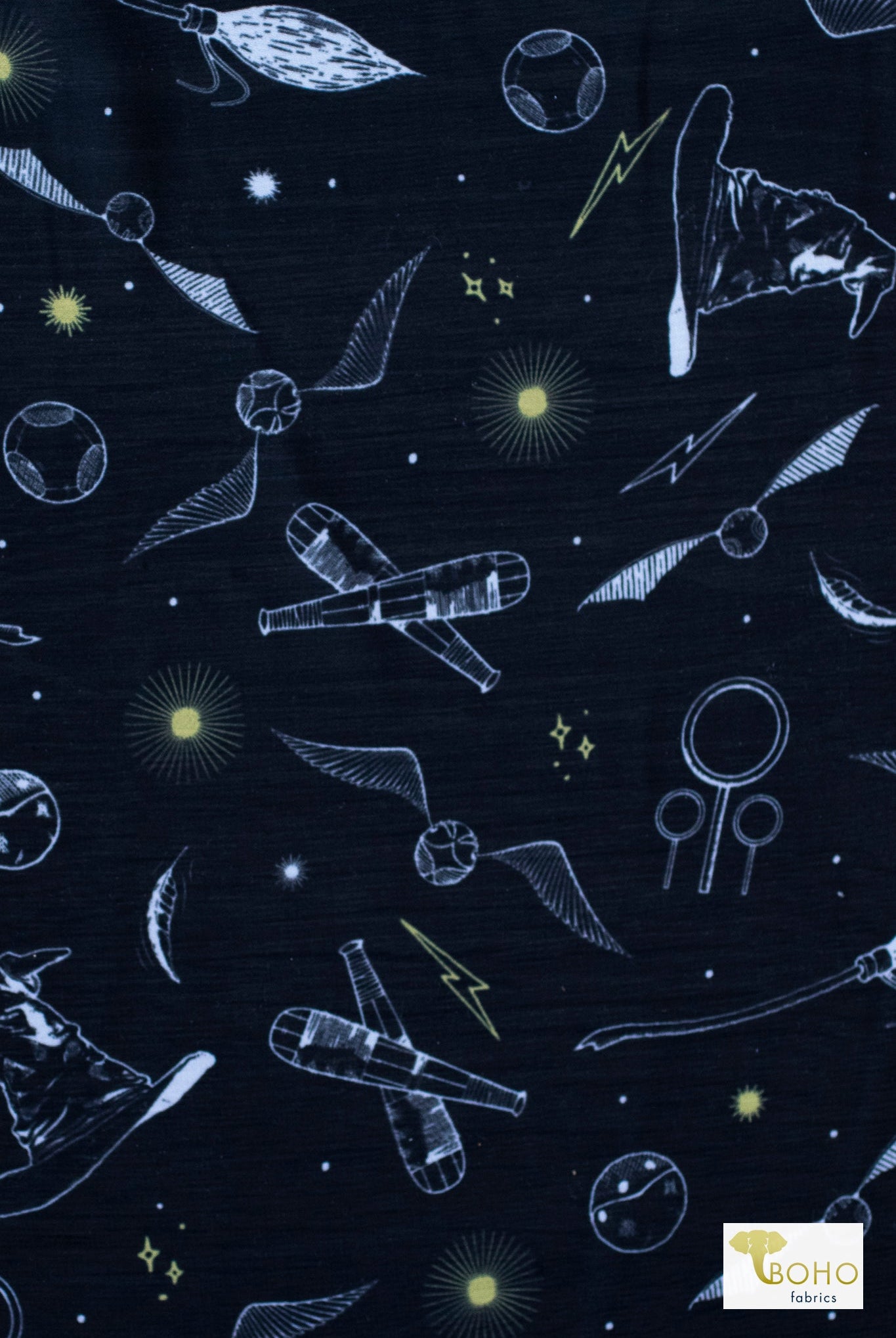 Wizarding Games, Chiffon Woven Fabric - Boho Fabrics - Chiffon, Woven