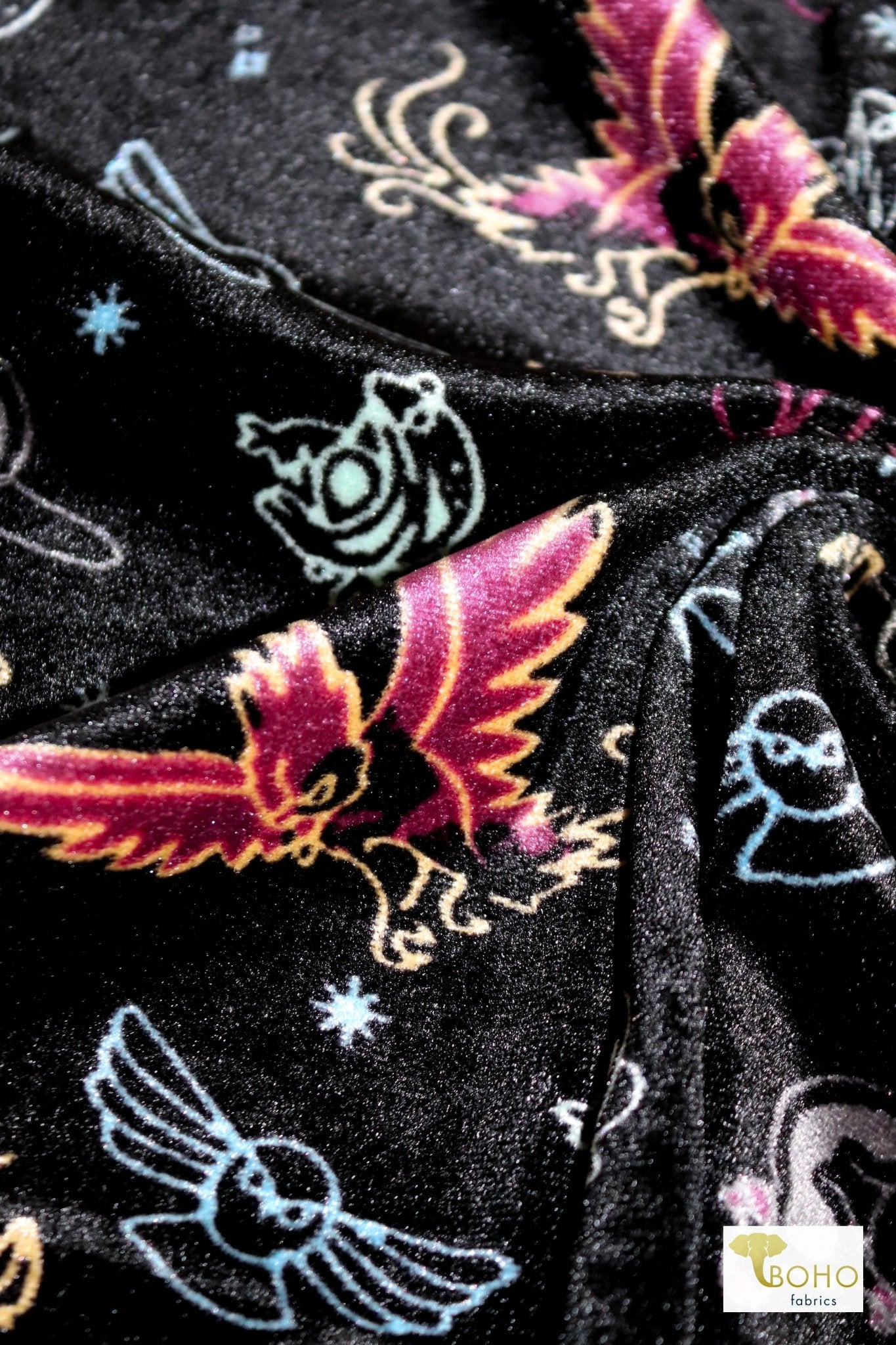 Wizard's Friends, Stretch Velvet Knit. SV-117 - Boho Fabrics