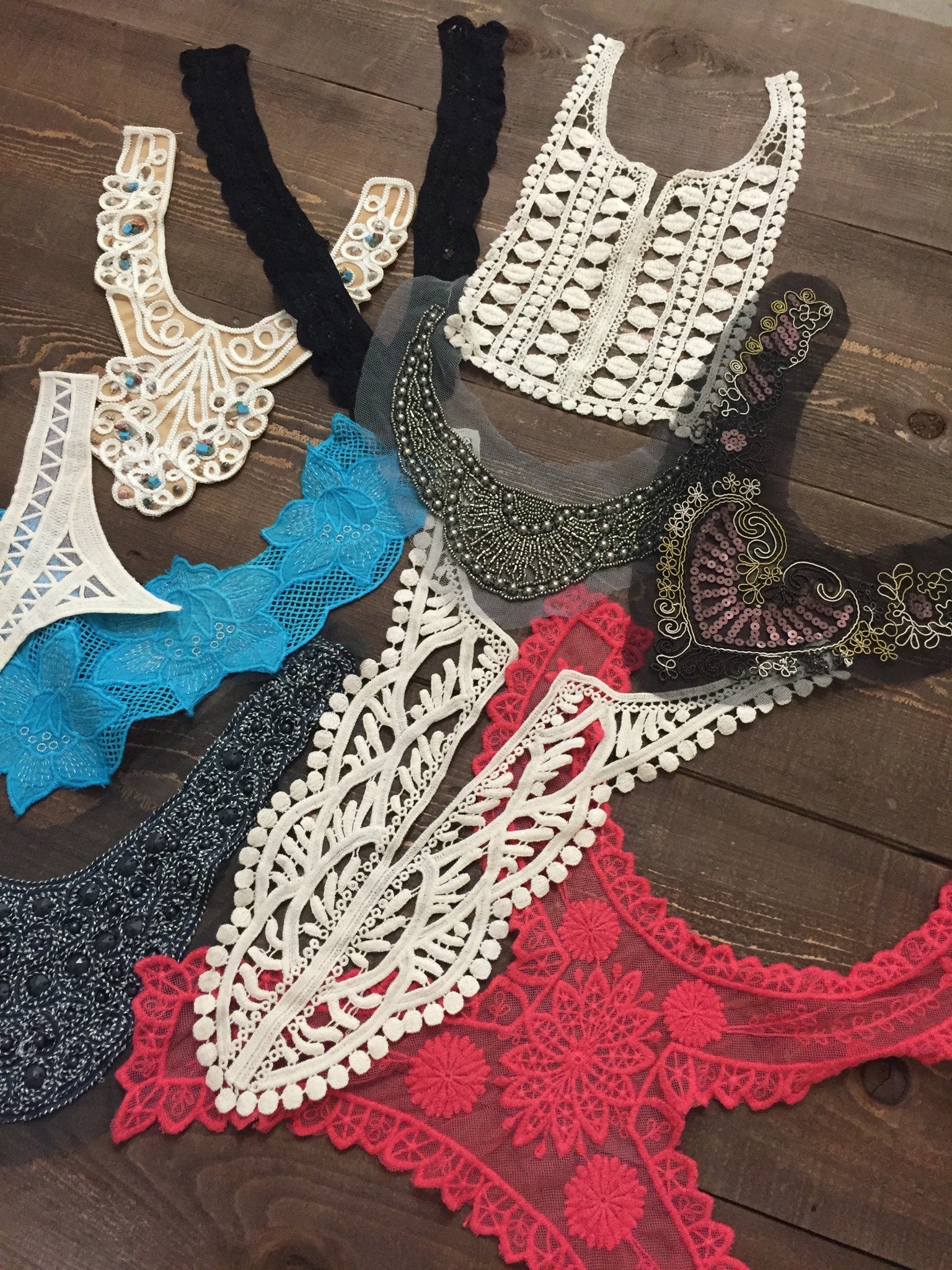 Women & Children's Sized Appliqués Mixed Bundle Lot of 10 - Boho Fabrics