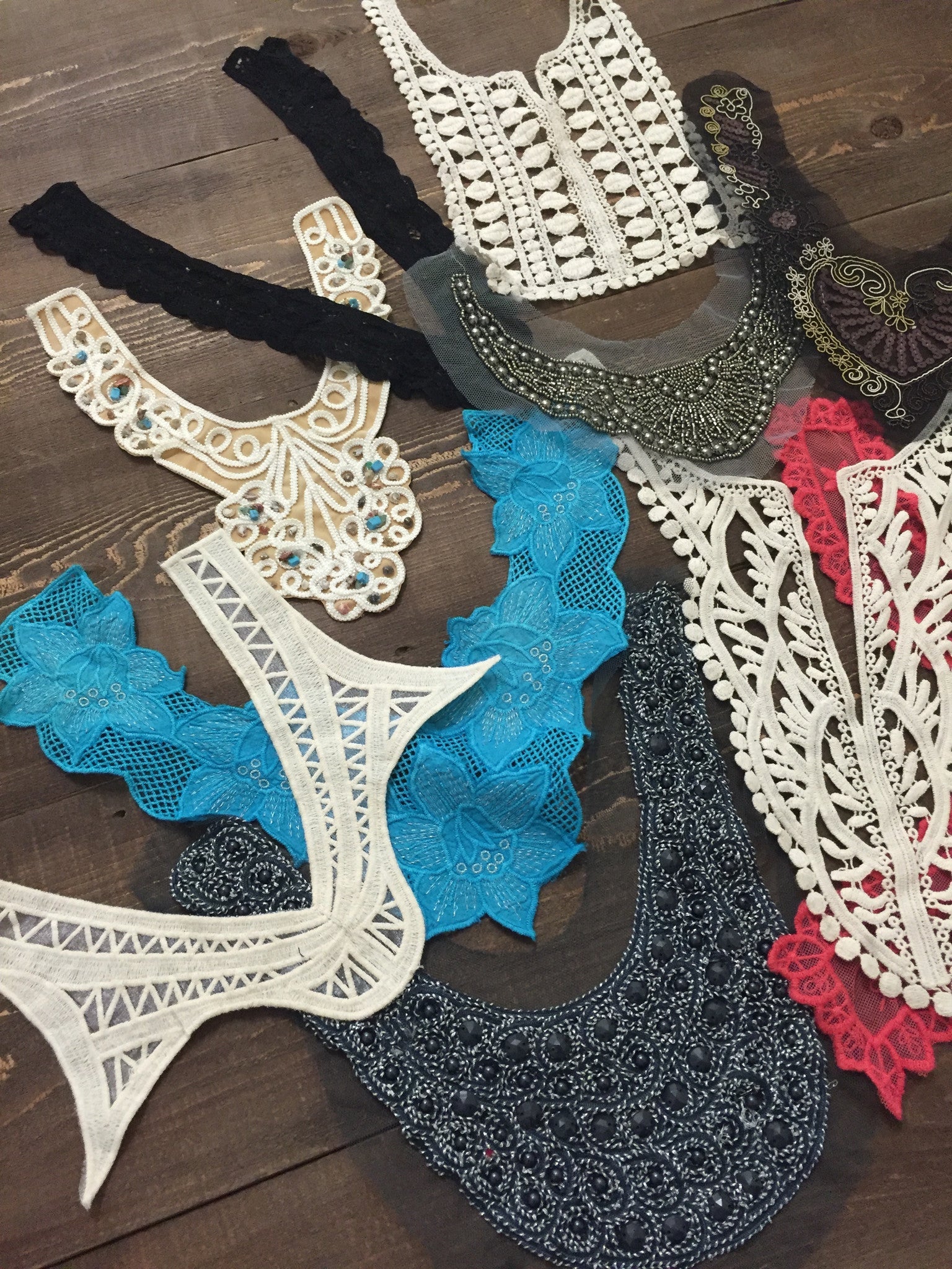 Women & Children's Sized Appliqués Mixed Bundle Lot of 10 - Boho Fabrics