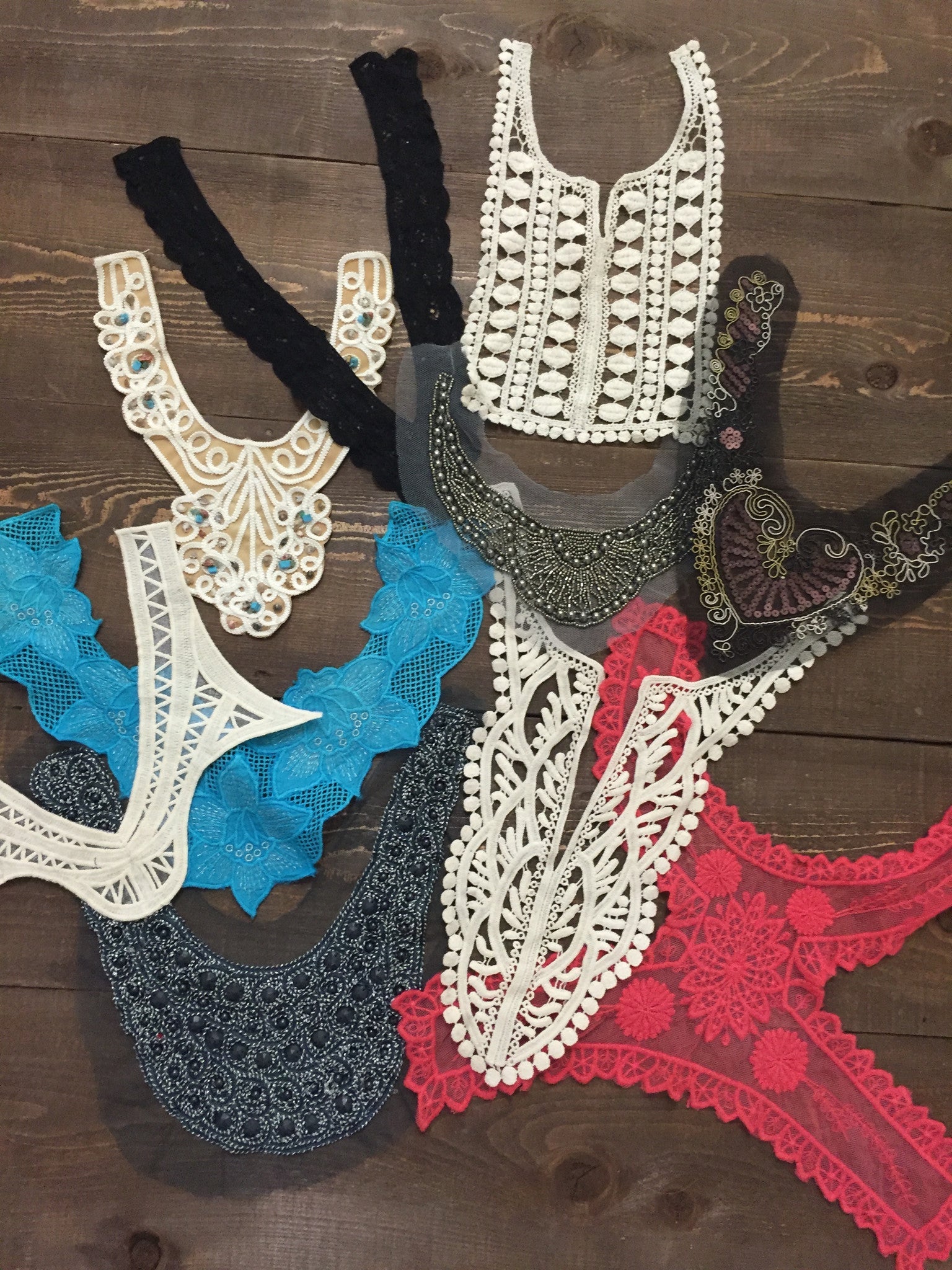 Women & Children's Sized Appliqués Mixed Bundle Lot of 10 - Boho Fabrics