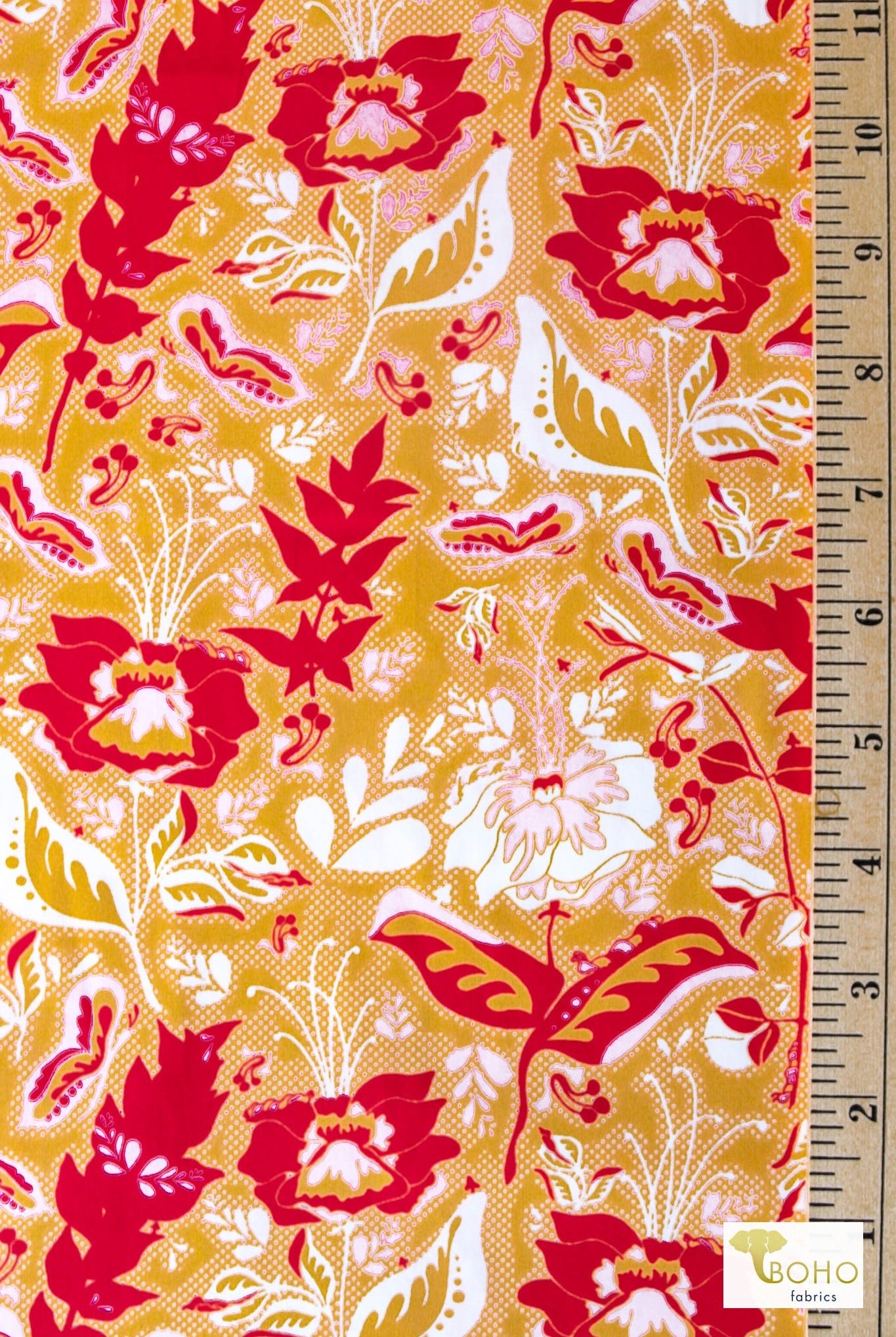 Wonderment Honey. Reminisce Collection by Bonnie Christine. Art Gallery Cotton Woven Fabric. Sold by the Half Yard! - Boho Fabrics