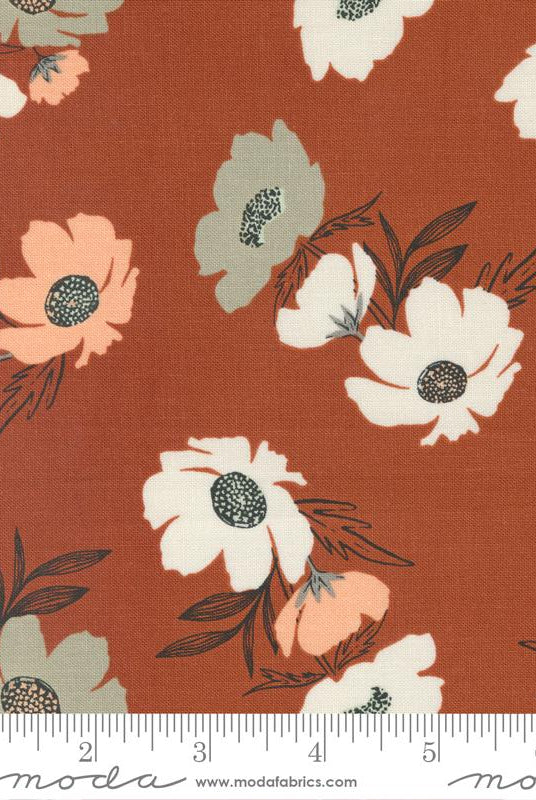 Woodland Wildflowers Rust 45582 24 Moda 1 - Boho Fabrics - Quilting Cotton, Woven