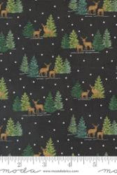 Woodland Winter Charcoal Black by Moda - 100% Cotton Fabric - 56095 17 - Boho Fabrics - Quilting Cotton, Woven