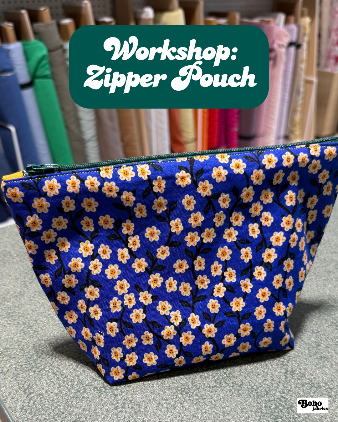 Workshop: Zipper Pouch - Boho Fabrics - Class