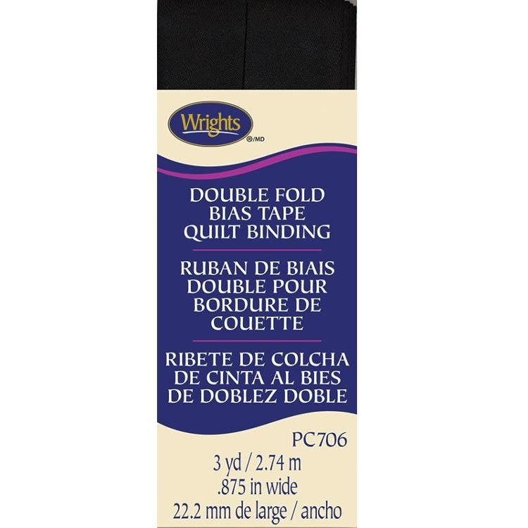 Wrights Quilt Binding 7/8" - Black - Boho Fabrics - Bias & Hem Tapes